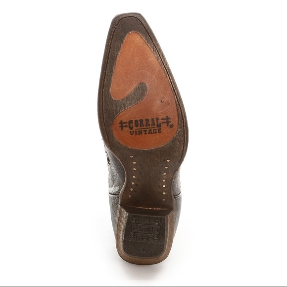 New Corral Gray Teal Cross Crystal Cowgirl Boots - Picture 4 of 5